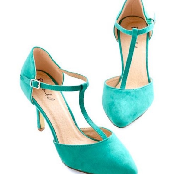 Bonnibel Modcloth green heels - Picture 1 of 4